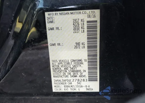 2016 Nissan Altima 2.5 Sv from USA, damaged, VIN 1N4AL3AP1GC278283